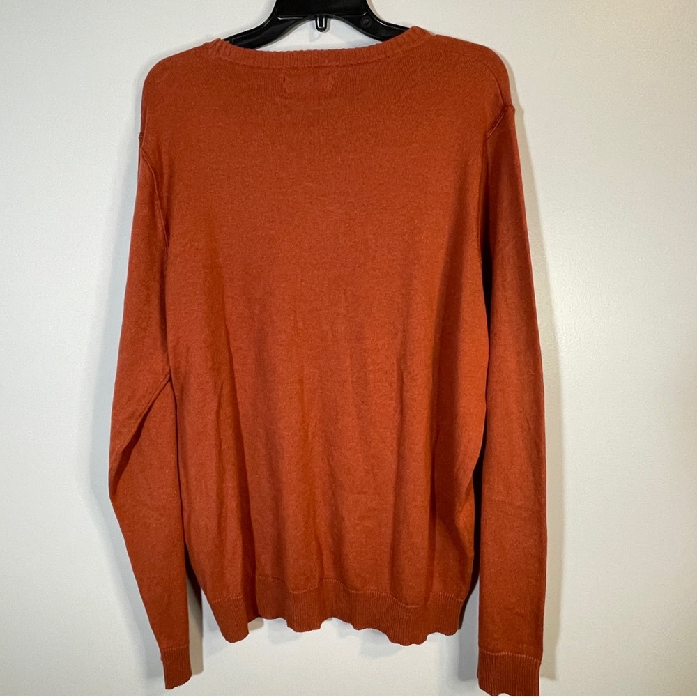 Treasure & Bond Cotton & Cashmere Crew Sweater In Rust Cinnabar Size XL - Picture 4 of 7
